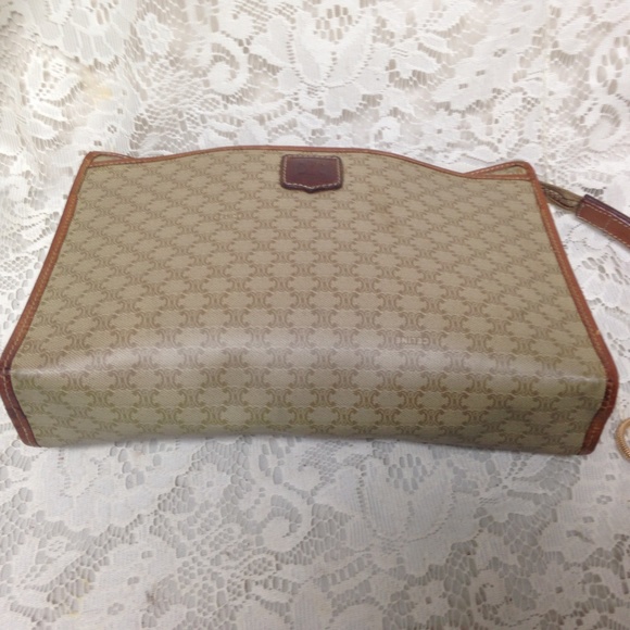 Celine, Cream Macadam 2-way Clutch, Crossbody HBag - Picture 6 of 9